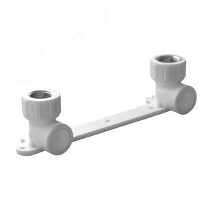 Планка монтажная 20x1/2' ВР для смесителя, с водорозетками, полипропиленовая PPR белая