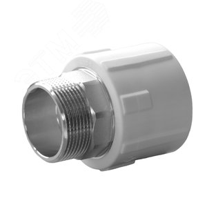 Муфта комбинированная 32x1' НР под ключ полипропиленовая PPR белая