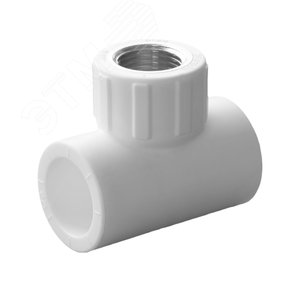 Тройник комбинированный 20x1/2' ВР полипропиленовый PPR белый