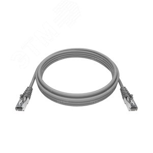 Патч-корд PREMIUM 2хRJ45/8P8C. T568B FTP CAT5e LSZH 0.5 метра. серый
