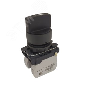 Переключатель КПЕ2122Р-черный-2но+2нз-ручка-фикс-3поз-IP40