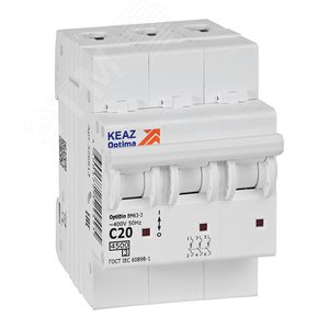 Выключатель автоматический трехполюсный 20А C 4,5кА AC OptiDin BM63-3C20-4,5-УХЛ3