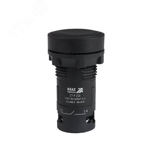Кнопка OptiSignal Compact D22 C7-P-210 черная 1НО XB7NA21