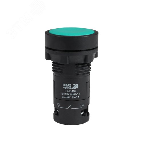 Кнопка OptiSignal Compact D22 C7-P-310 зеленая 1НО XB7NA31