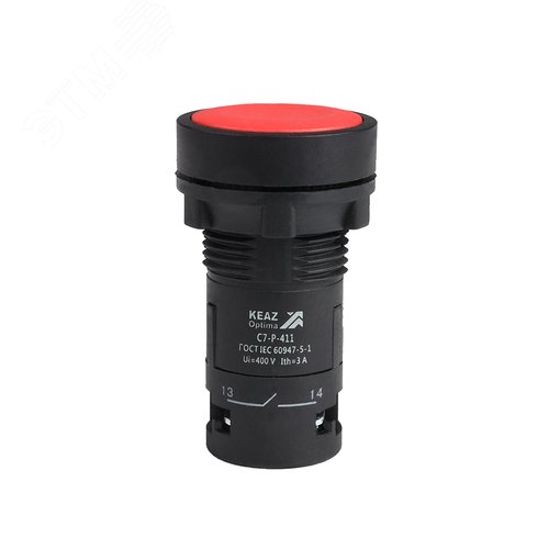 Кнопка OptiSignal Compact D22 C7-P-411 красная 1НО+1НЗ XB7NA45