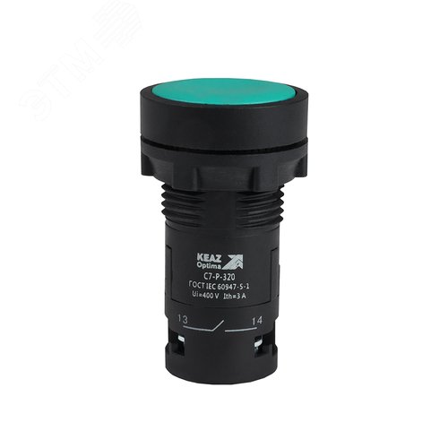 Кнопка OptiSignal Compact D22 C7-P-320 зеленая 2НО XB7NA33