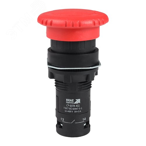 Кнопка аварийного останова OptiSignal Compact D22 C7-ESTR-411 красная 1НО+1НЗ XB7ES545P