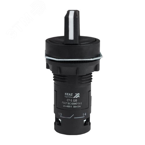 Переключатель 3 положения OptiSignal Compact D22 C7-S-320 черный 2НО XB7ND33
