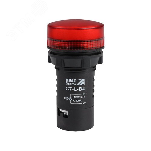 Лампа светодиодная красная C7-L-B4 24 В AC/DC XB7EV04BP