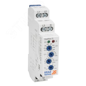Реле контроля фаз OptiRel D PHS-3-1M-04-PN-2 повышенного/пониженного трехфазный+N 2СО