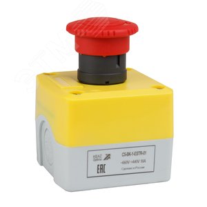 Пост кноп авар стоп OptiSignal D22 C5-BK-1-ESTR-01 1НЗ возв пов XALK178
