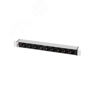 Блок розеток Rem-10 без шнура с индикатором 9 Sсhuko вход IEC 60320 C14 10A 19'