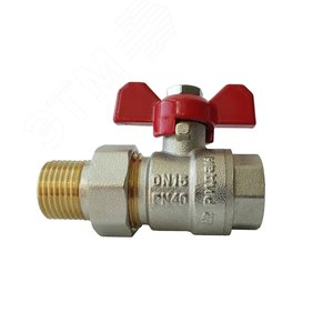 Кран шаровой BVR-FR ГОСТ Р 59553 с накидной гайкой и ниппелем, DN25, PN40