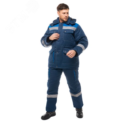 Костюм АНТЕЙ с СОП зима куртка п-к  синий с васильком 48-50 96-100-170-176