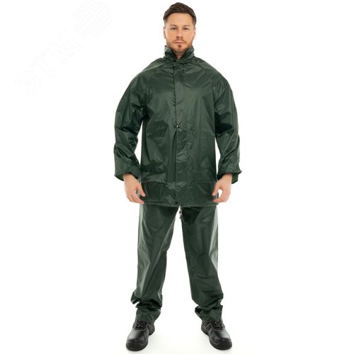 Костюм мужской влагозащитный арт. JS-01 цв. зелёный р. L 48-50 170-188