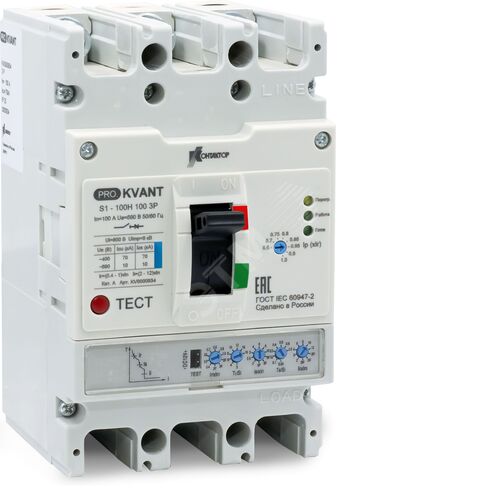 Выключатель автоматический PRO.KVANT S1-100S 3P 100A 50 kA