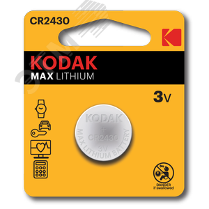 Батарейка CR2430-1BL MAX Lithium (60/240/42000)