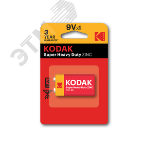 Батарейка 6F22-1BL SUPER HEAVY DUTY Zinc [K9VHZ-1B] (10/50/9900)