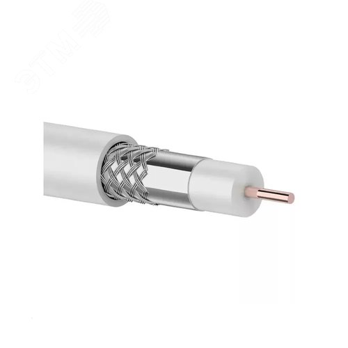 Кабель коаксиальный RG-6U 75 Ом CCS/A l/Al 48% бухта 100м белый