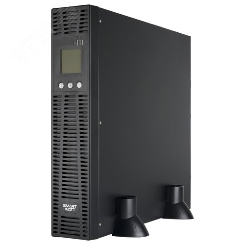 Источник бесперебойного питания SMARTWATT UPS SECURE EURO 1kVA L, онлайн, мощность 1000/900 ВА/Вт, стоечный/напольный, LCD дисплей, Shuko CEE7/4 - 2 шт., подключение внешних АКБ