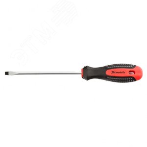 Отвертка Fusion, SL4,0х100 мм, CrV, 3к рукоятка  anti slip