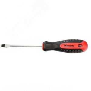 Отвертка Fusion, SL6,0х100 мм, CrV, 3к рукоятка  anti slip
