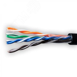 Витая пара U/UTP 4 пары AWG 24 Cat.5e внешняя CCA Net.on (UTP 4x2x0,5 Out/CCA)