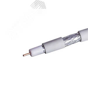 Кабель коаксиальный RG-6 белый CCS 1,00 / Conduct. 15% / Al 32х0,12 / PVC Net.on 100м (RG-6/32 ССS)