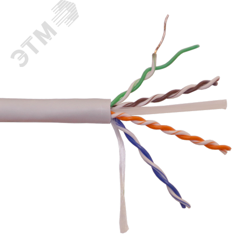 Витая пара U/UTP 4 пары Кат. 6 550Mhz LSZH нг(A)-HF IN серый 305 м