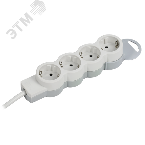 STANDARD Удлинитель У04 4 места 2P+PE 5м 3х1,5мм2 16А белый IEK