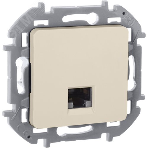 Розетка компьютерная RJ45 категория 5Е UTP слоновая кость INSPIRIA