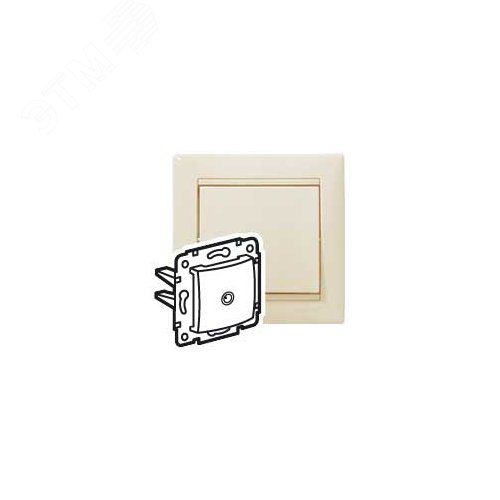 Розетка TV тип звезда слоновая кость VALENA DIY