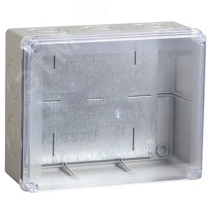 Коробка КМ41346 распаячная для открытой проводки 240х195х90мм IP55 RAL7035 монтажная плата кабельные вводы