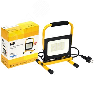 Прожектор светодиодный СДО 06-50П переносной 6500К IP65 черный