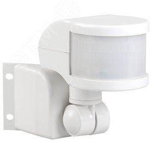 Датчик движения ДД 018В белый, максимальная нагрузка 1100 Вт, угол обзора 270 градусов, дальность 12м, IP44