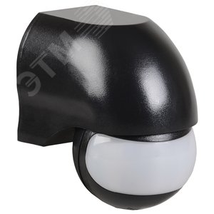 Датчик движения ДД 010 черный, максимальная нагрузка 1100 Вт, угол обзора 180 градусов, дальность 10м, IP44