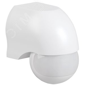 Датчик движения ДД 010 белый, максимальная нагрузка 1100 Вт, угол обзора 180 градусов, дальность 10м, IP44