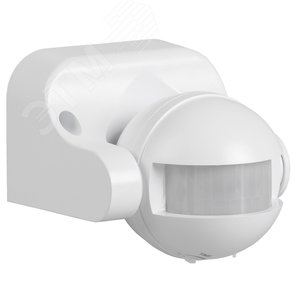 Датчик движения ДД 009 белый, максимальная нагрузка 1100 Вт, угол обзора 180 градусов, дальность 12м, IP44