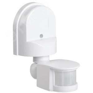 Датчик движения ДД 008 белый, максимальная нагрузка 1100 Вт, угол обзора 180 градусов, дальность 12м, IP44