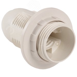 Патрон пластик с кольцом Ппл14-02-К12 Е14 белый стикер на изделии