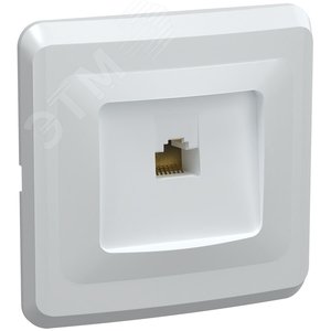 VEGA Розетка 1-местная компьютерная RJ45 кат.5е РК10-ВБ белый GENERICA