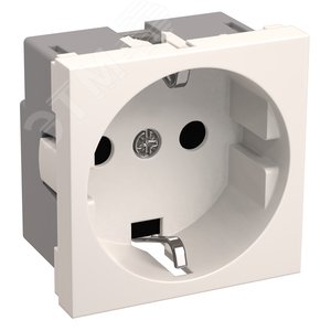 Розетка в кабель-канал с заземлением со шторками белый РКС-20-30-П-К ПРАЙМЕР