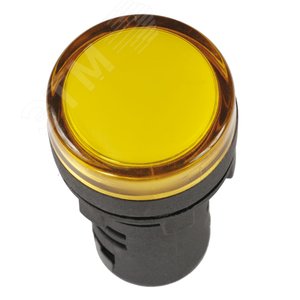Лампа AD16DS LED матрица d16мм желтый 24В AC/DC