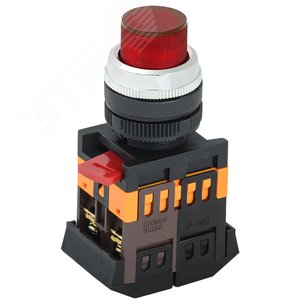 Кнопка красная ABLFP-22 1з+1р с подсветкой неон 240В