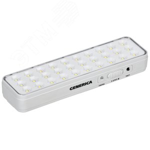 Светильник светодиодный аккумуляторный ДБА 1030 непостоянного действия 30LED 5ч 3 Вт GENERICA