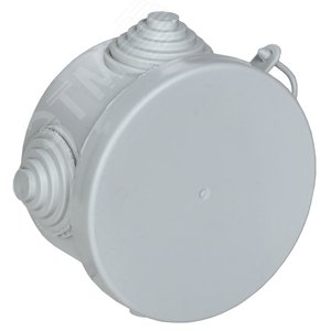 Коробка распаячная КМ для открытой проводки D=65х40мм IP54 4 гермоввода (7035) GENERICA