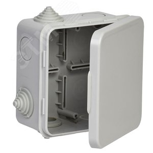 Коробка  распределительная КМ 100х100х50мм о/к IP54 4 вв. (7035) GENERICA