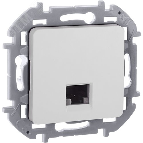 Розетка компьютерная RJ45 категория 5Е UTP белый INSPIRIA