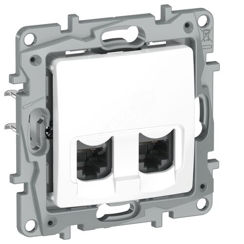 IEKETIKA Розетка компьютерная двойная RJ45 категория 5Е UTP 6722551 белый
