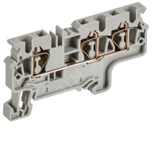 ARMAFIX Клемма пружинная CX4-3 4мм2 трехконтактная серая